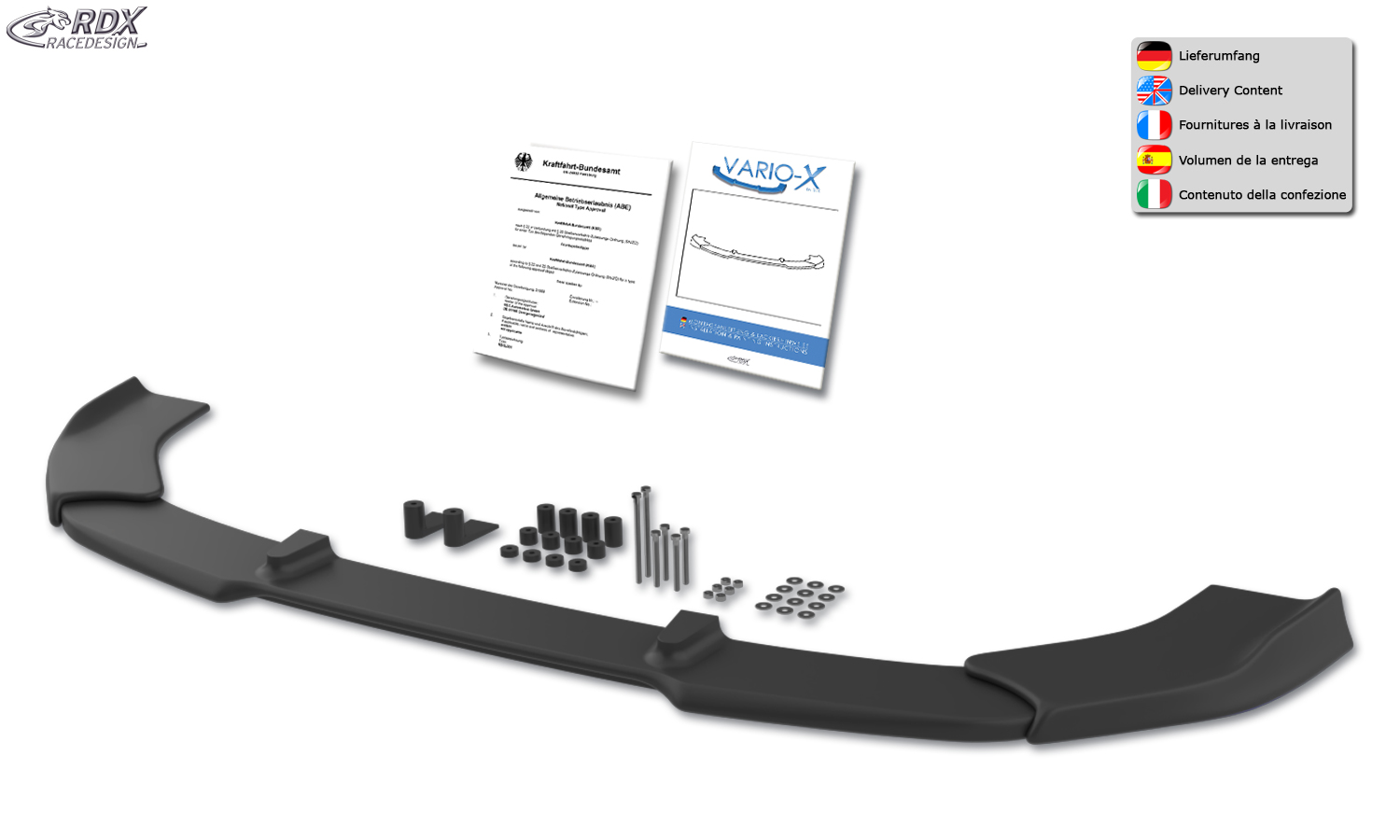 RDX VARIO-X front splitter – Dodge Caliber