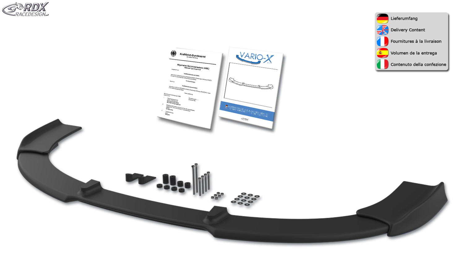 RDX VARIO-X front splitter – Seat Exeo