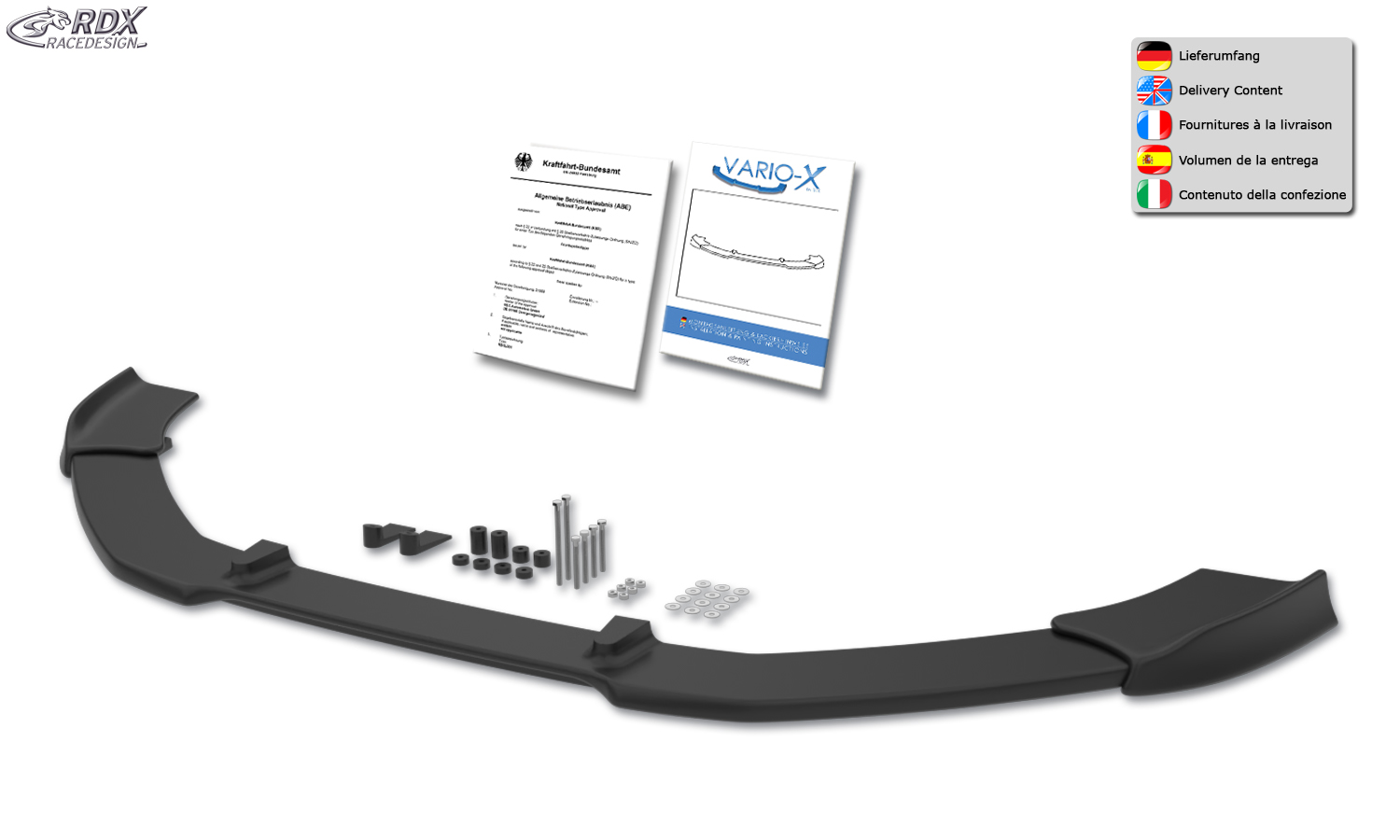 RDX VARIO-X esispoiler – Seat Alhambra 7N 2010–