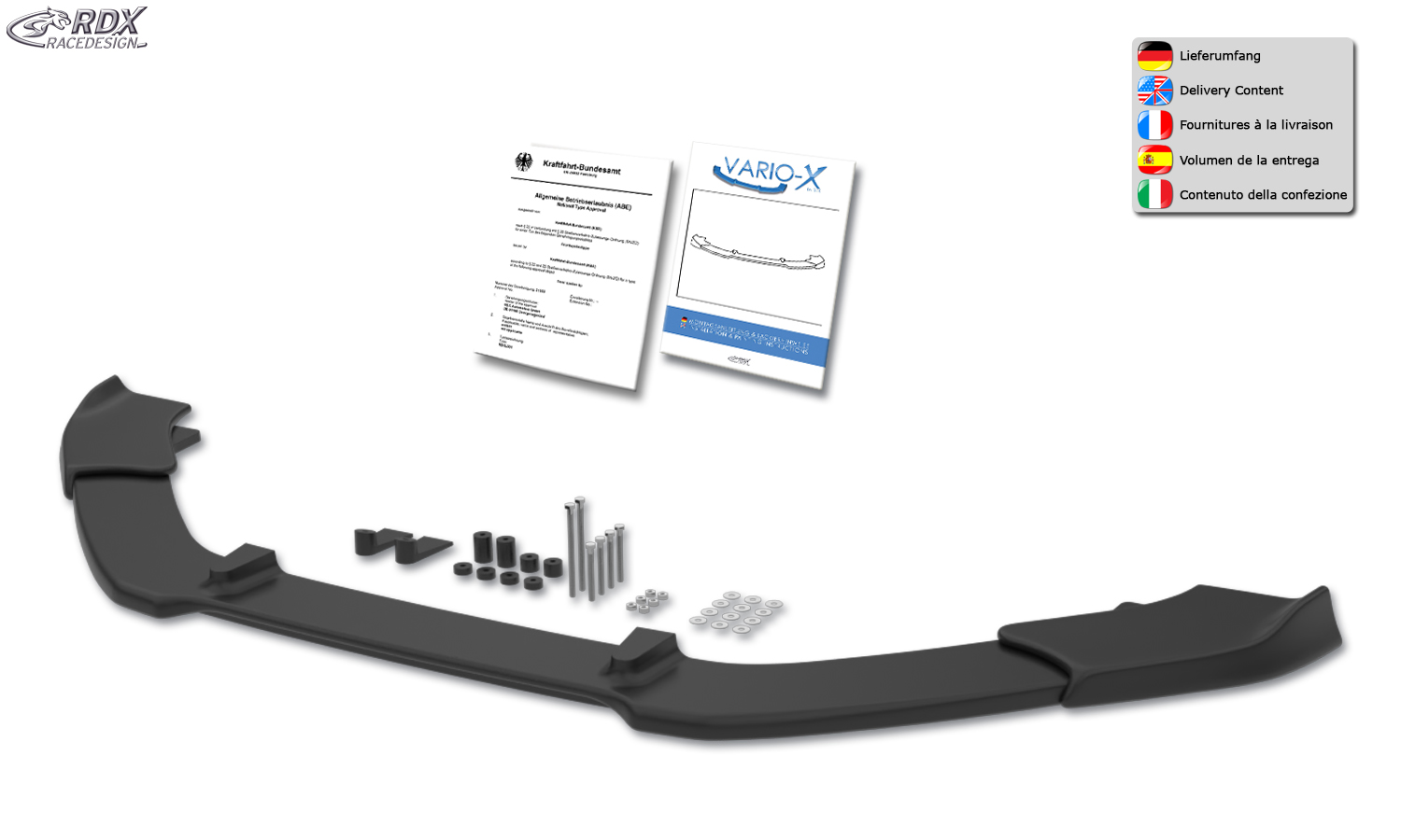 RDX VARIO-X esispoiler – Suzuki Swift Sport 2012–