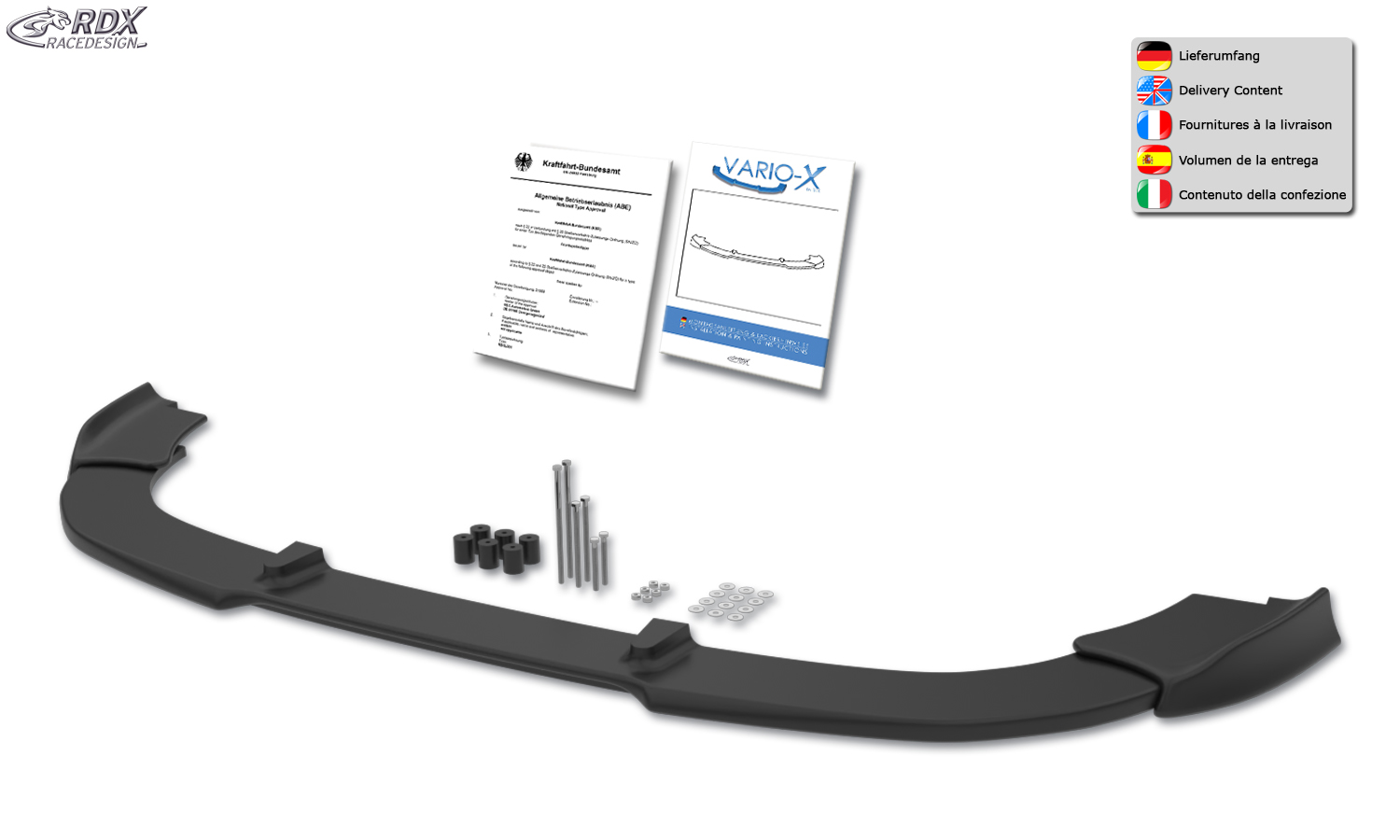 RDX VARIO-X esispoiler – Toyota Auris E150 (–2010)