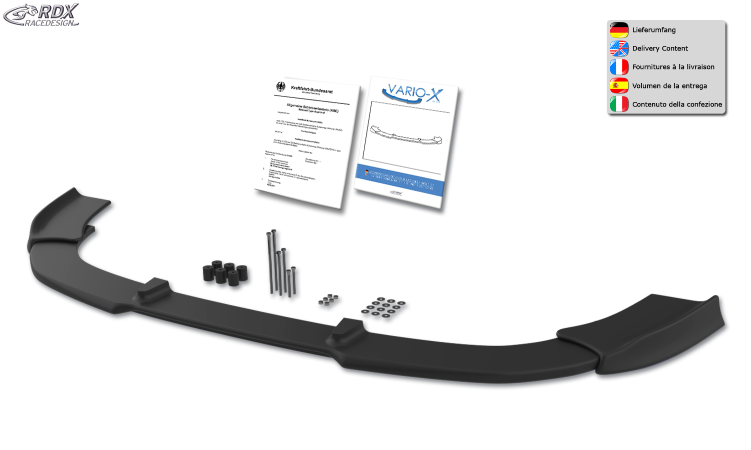 RDX VARIO-X esispoiler – Toyota Auris E150 (2010–)
