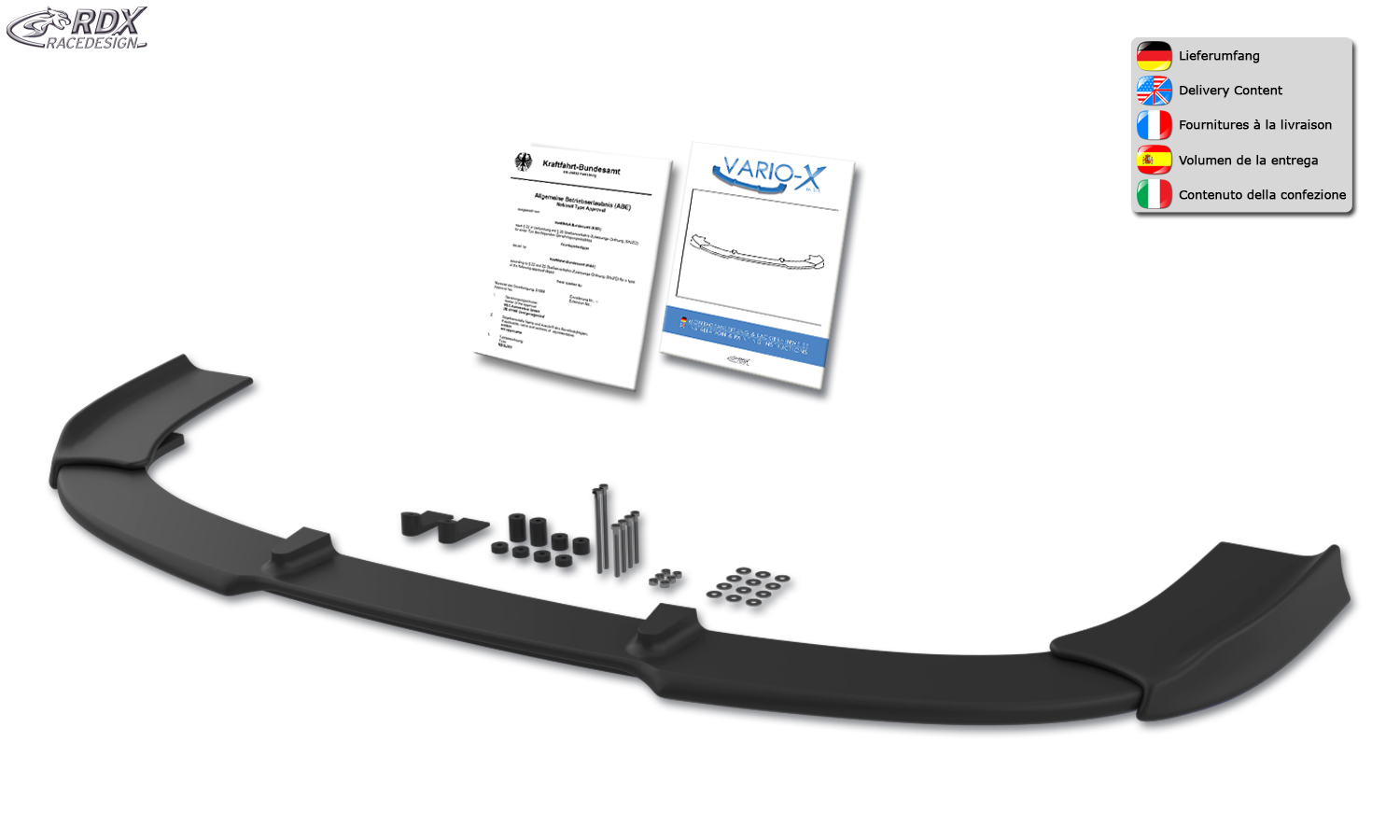 RDX VARIO-X esispoiler – Audi A4 8E B7 (DTM-Edition esistange)