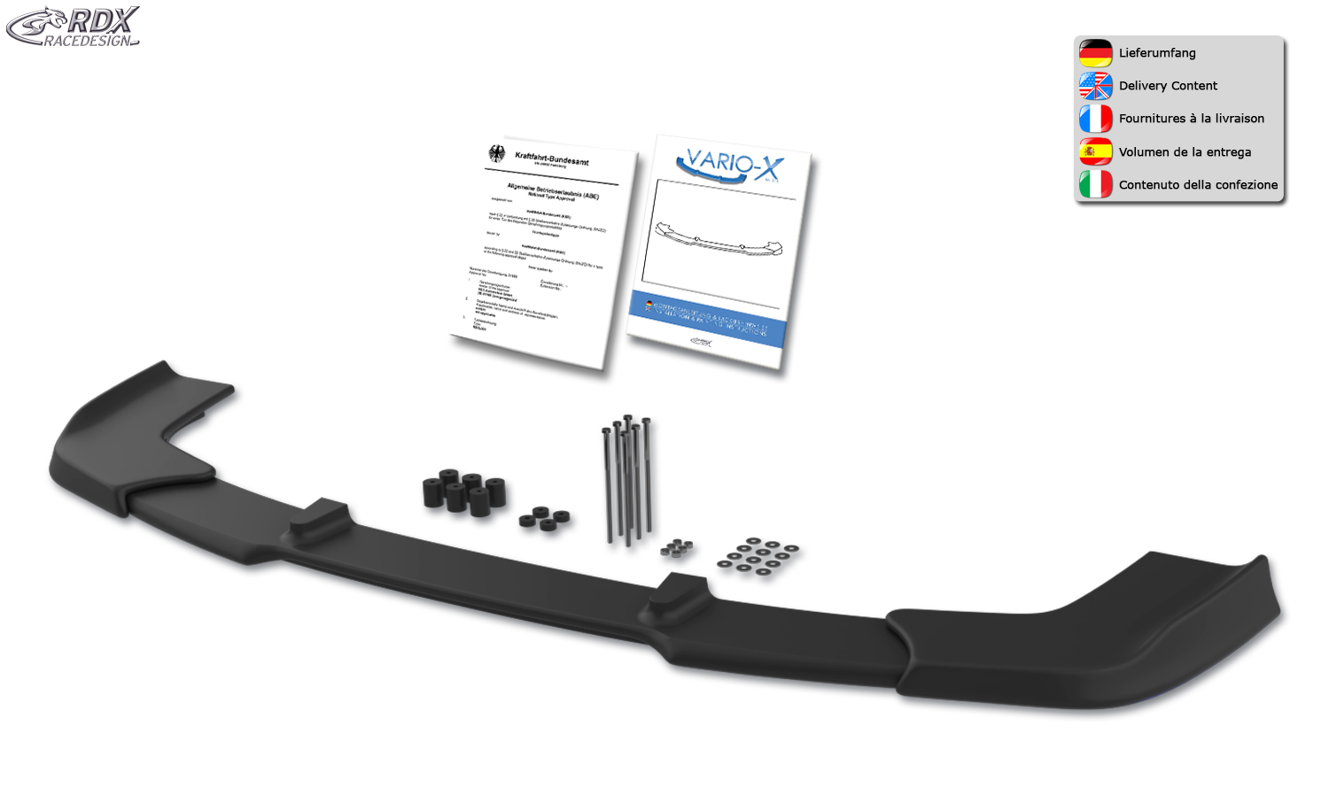 RDX VARIO-X front splitter – Volkswagen Golf 3