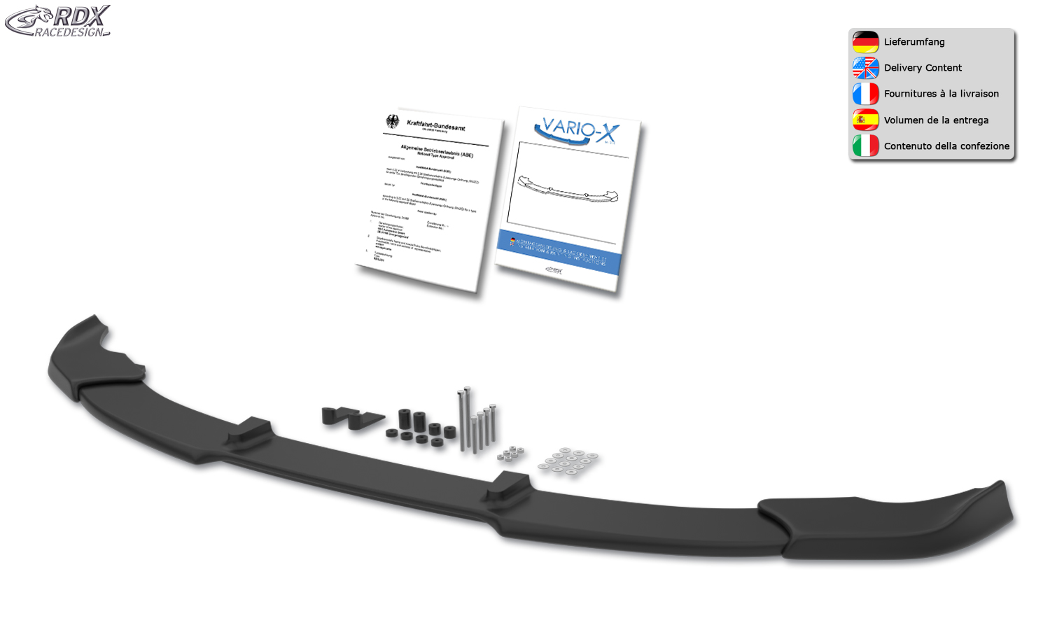 RDX VARIO-X esispoiler – BMW 5. seeria F10/F11 2013–