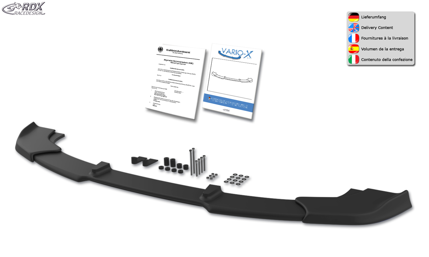 RDX VARIO-X front splitter – Mercedes-Benz C-class W203 2004–
