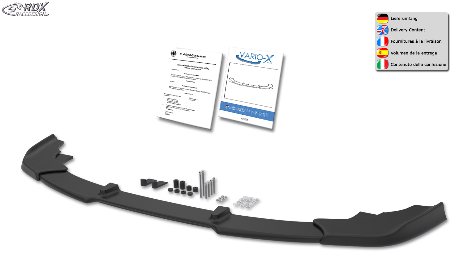 Передний сплиттер RDX VARIO-X – BMW 7 серии F01/F02 для автомобилей с M-Package (2008–2015)