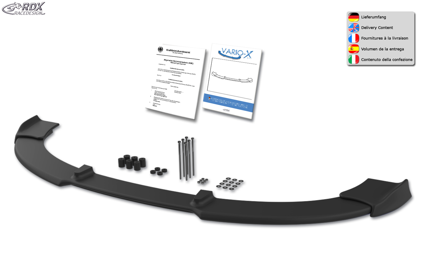 RDX VARIO-X front splitter – Opel Astra H GTC & TwinTop