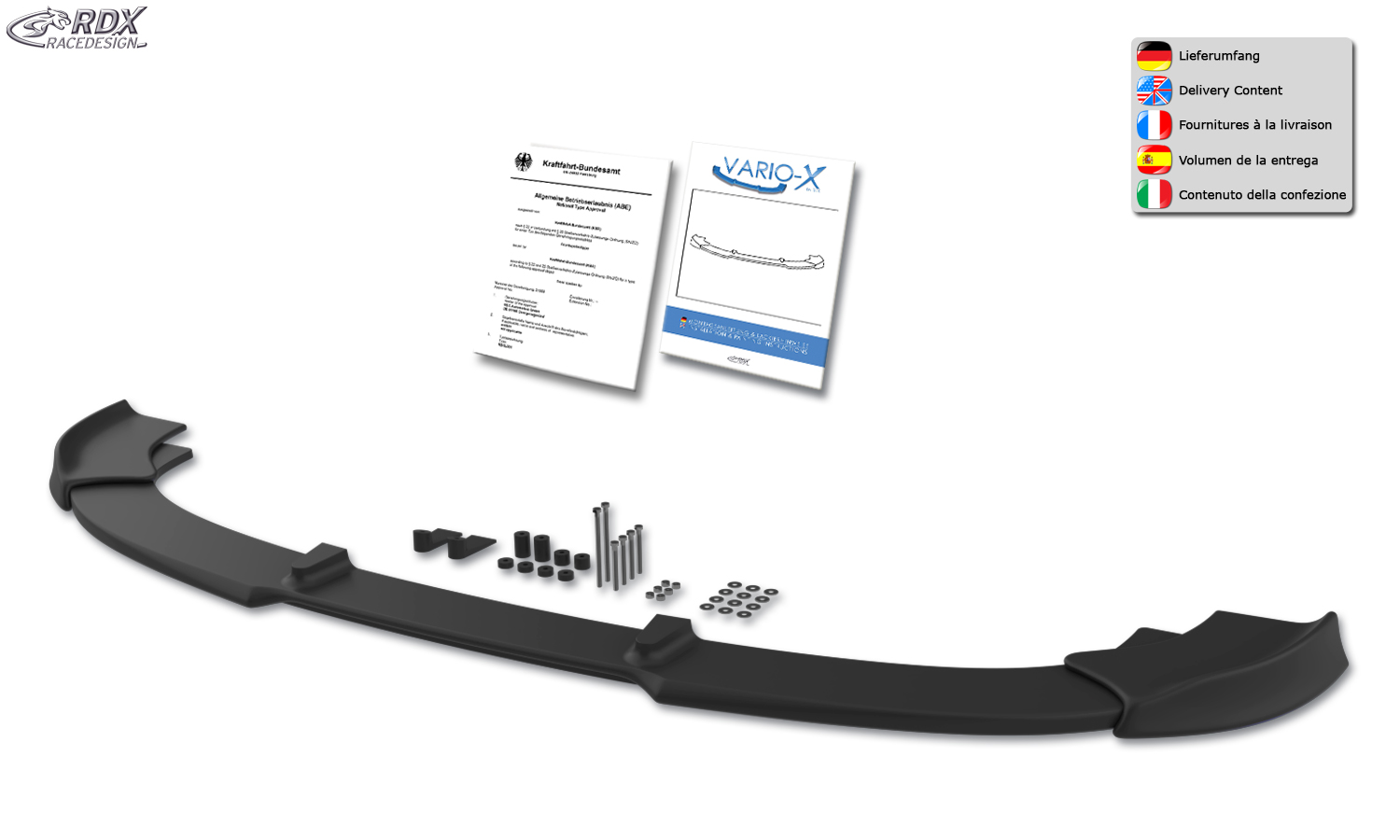 RDX VARIO-X esispoiler – Mercedes-Benz E-Class W213/S213 (2016–)