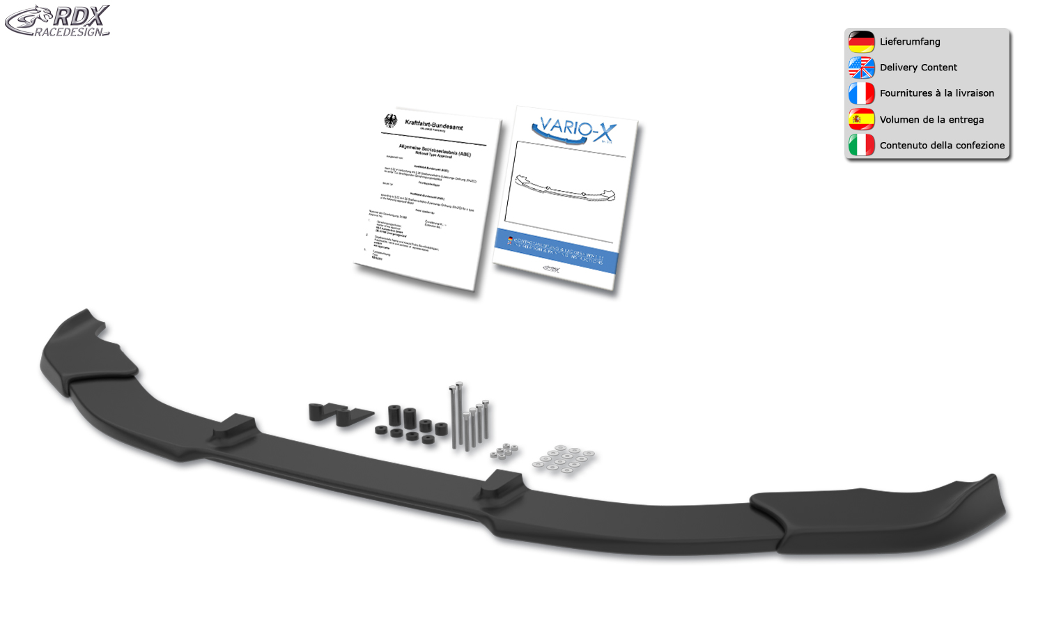 RDX VARIO-X esispoiler – BMW 3. seeria F30/F31 2015–