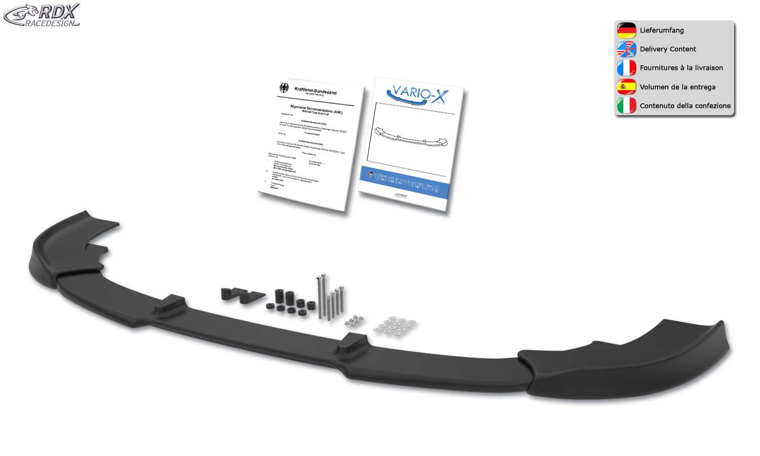 RDX V1 VARIO-X esispoiler – Mercedes-Benz V-Class W447 2014–2024 AMG-Line