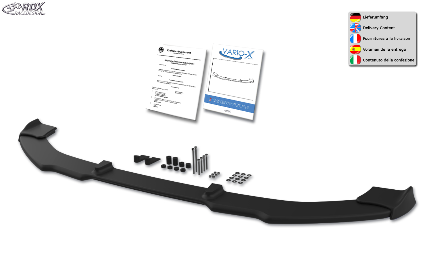 Передний сплиттер RDX VARIO-X – BMW 1 серии F20/F21 2015– (также Sportline)