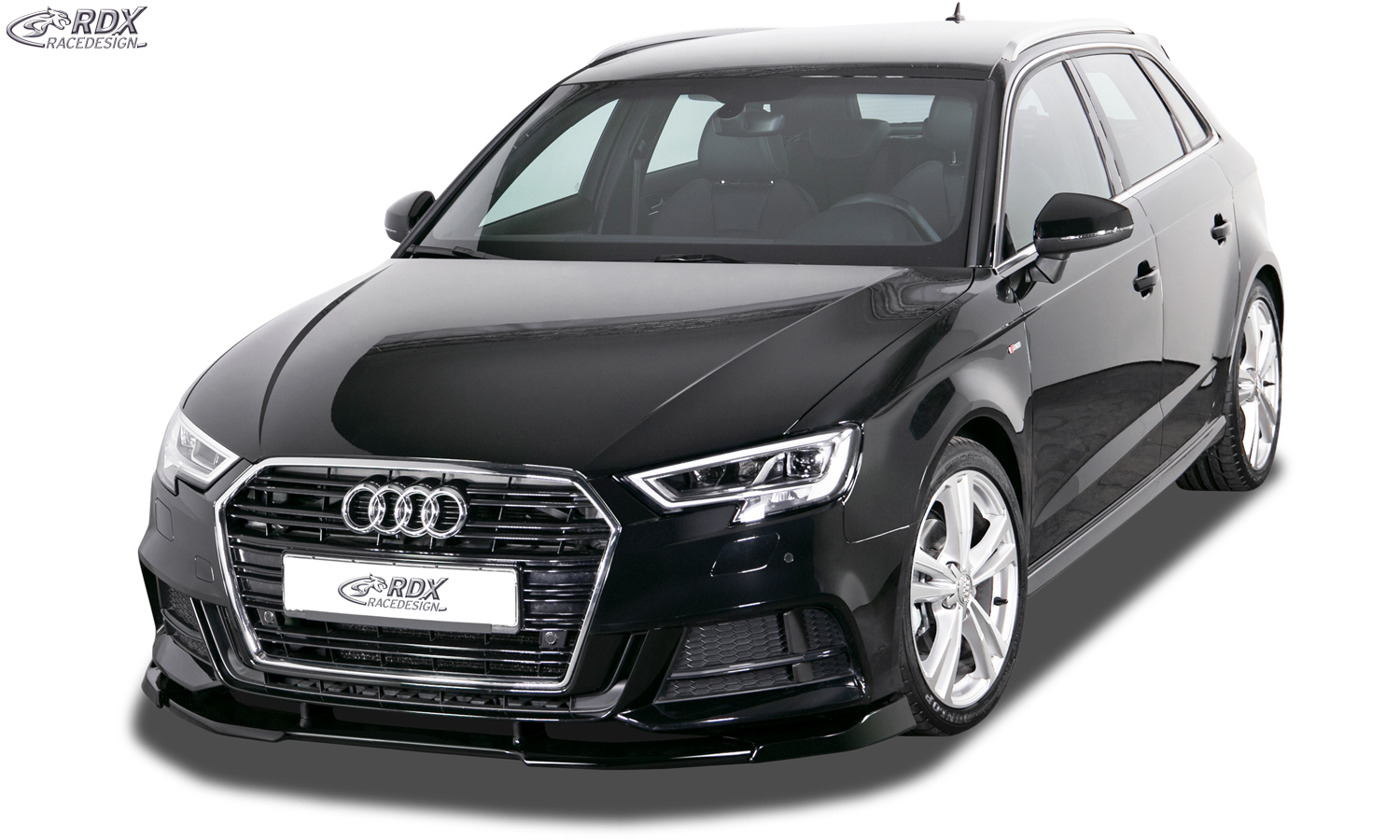 RDX VARIO-X front splitter – Audi A3 8V, 8VA Sportback, 8VS sedan, 8V7 convertible S-Line & S3 (facelift 2016–)
