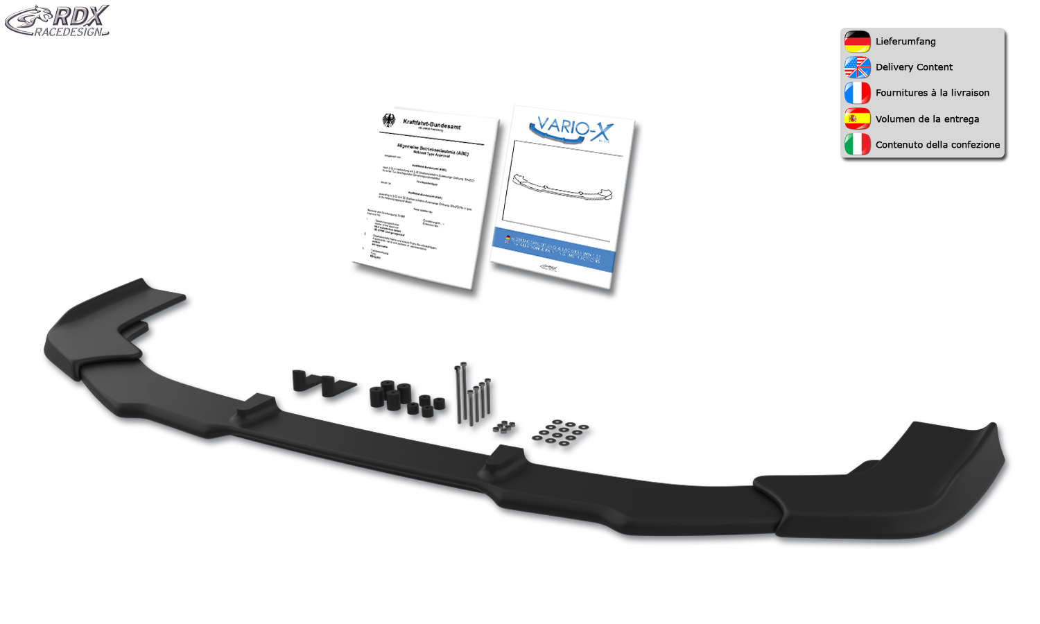 RDX VARIO-X esispoiler – Honda Civic 2017–