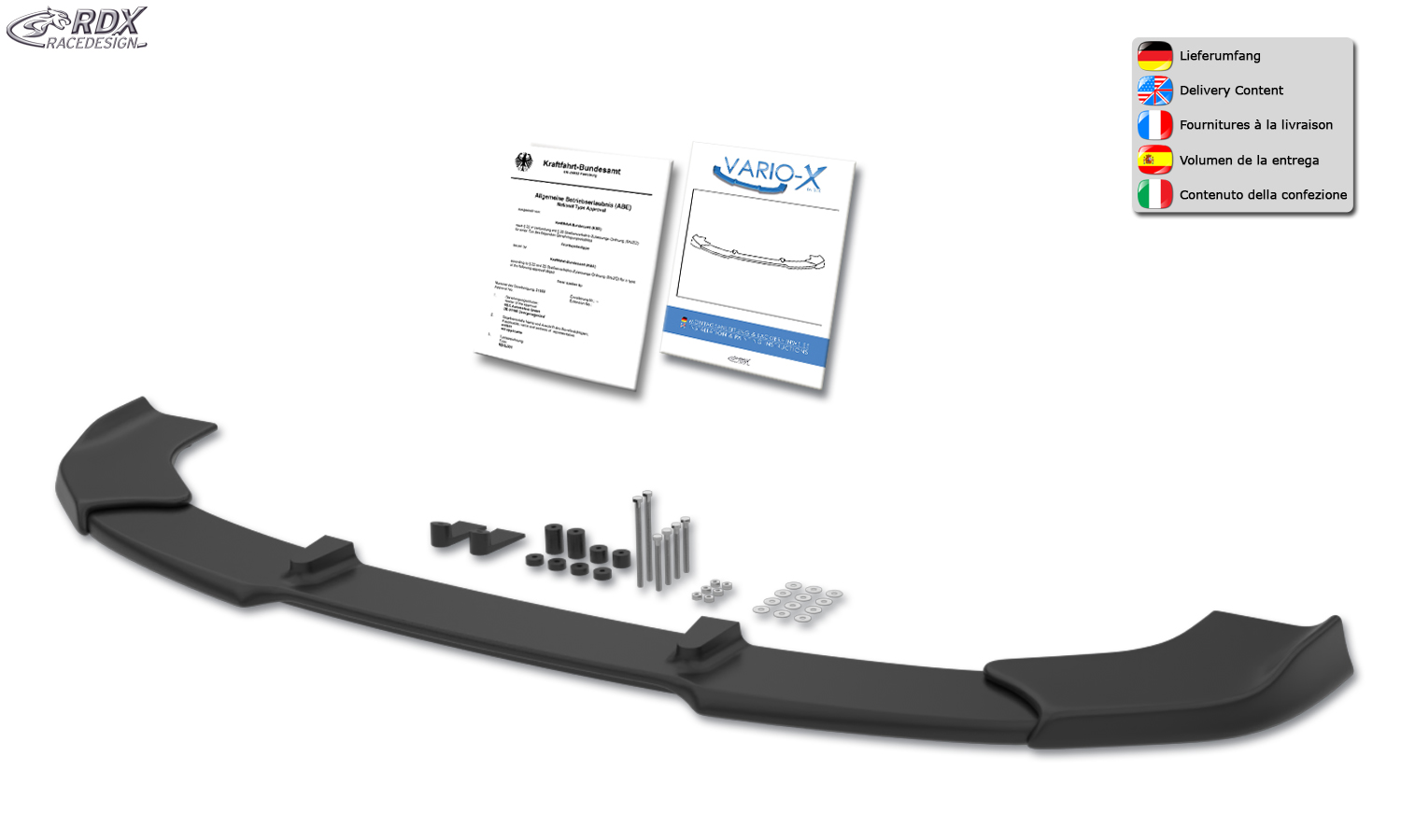 RDX VARIO-X front splitter – Renault Twingo 2 GT 2007–2012
