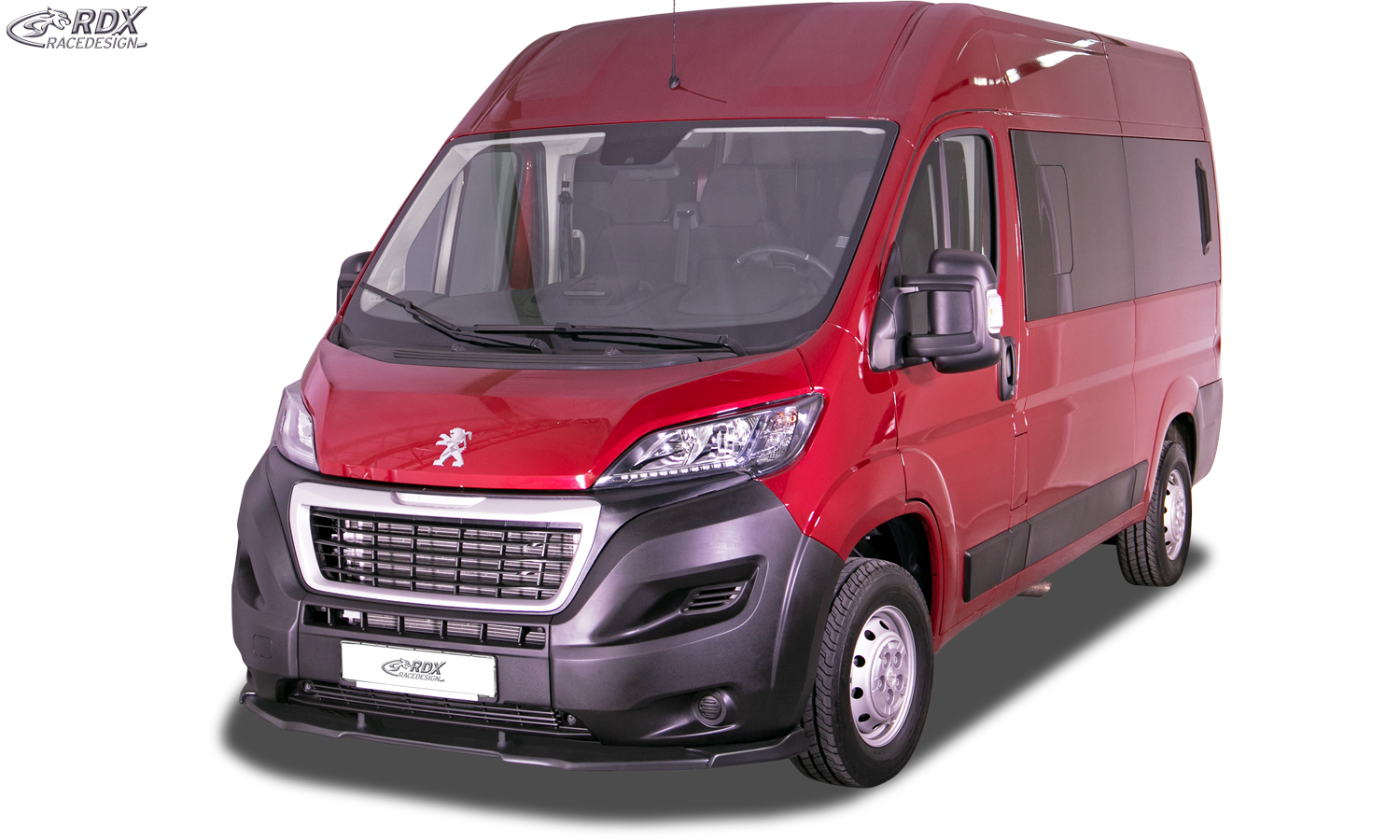 Передний сплиттер RDX VARIO-X – Fiat Ducato (2014–2024) и Citroën Jumper/Relay (2014–2024) и Opel Movano (2021–2024) и Peugeot Boxer (2014–2024) и RAM ProMaster (2013–2025)