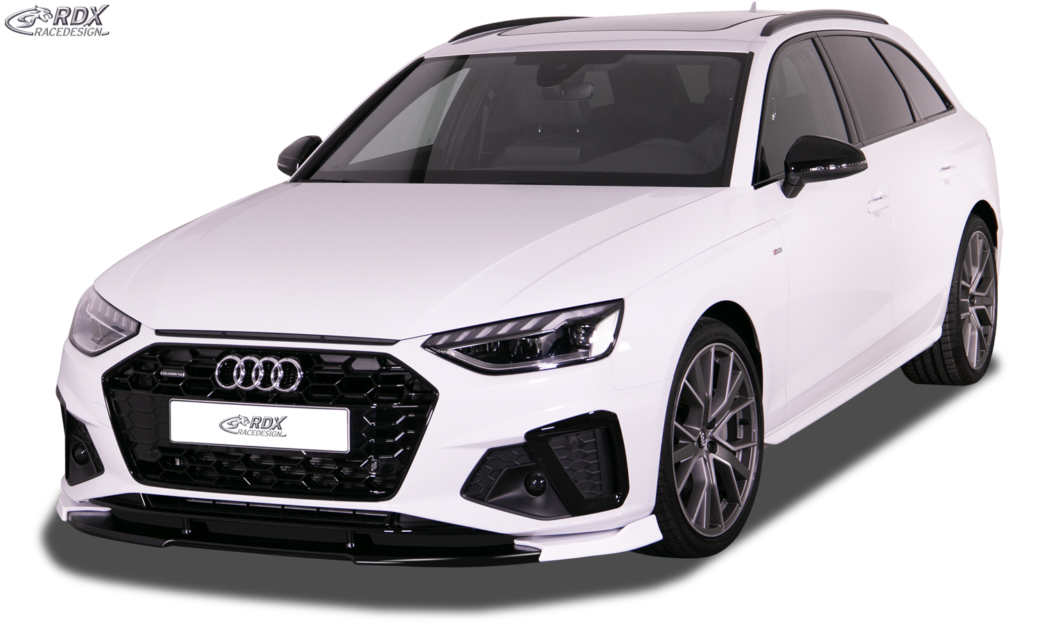 RDX VARIO-X front splitter – Audi A4 8W B9 facelift (2019–, S-Line- and S4-Frontbumper)
