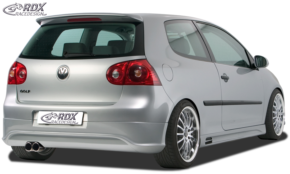 Задний диффузор RDX R32 clean – Volkswagen Golf 5 (вырез под выхлоп слева)