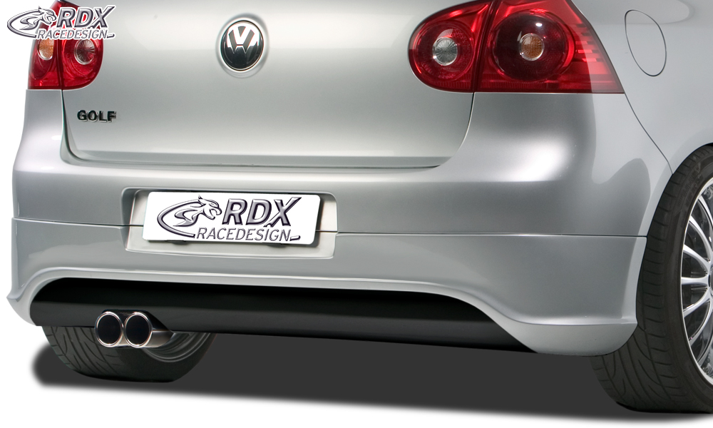 Задний диффузор RDX R32 clean – Volkswagen Golf 5 (вырез под выхлоп слева)