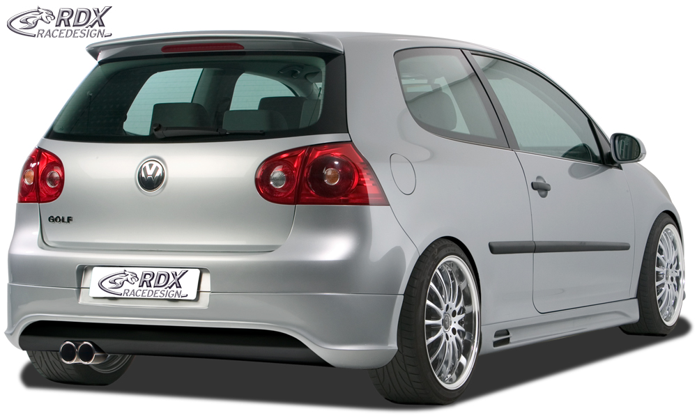 Задний диффузор RDX R32 clean – Volkswagen Golf 5 (вырез под выхлоп слева)