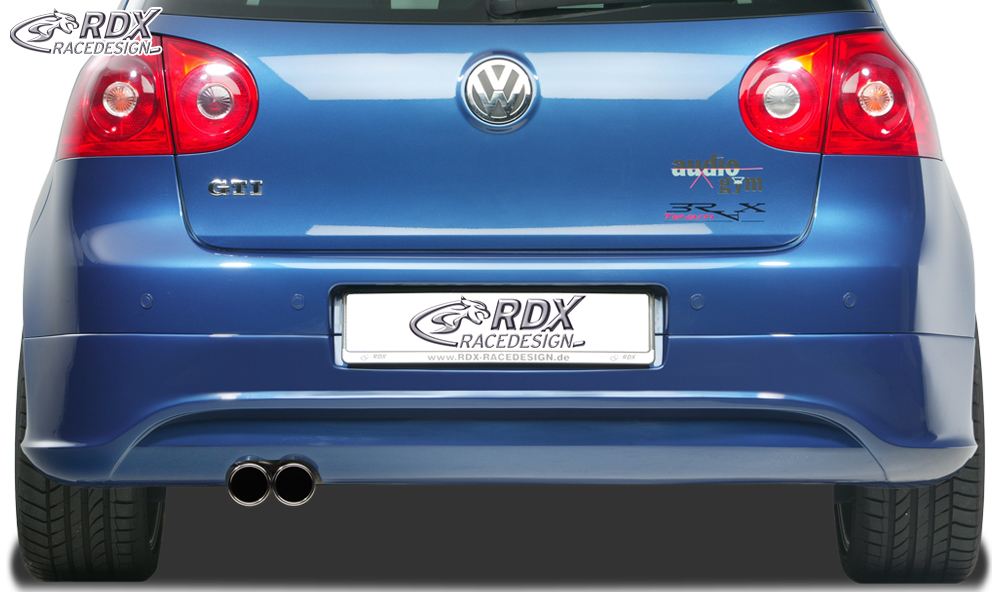 Задний диффузор RDX R32 clean – Volkswagen Golf 5 (вырез под выхлоп слева)