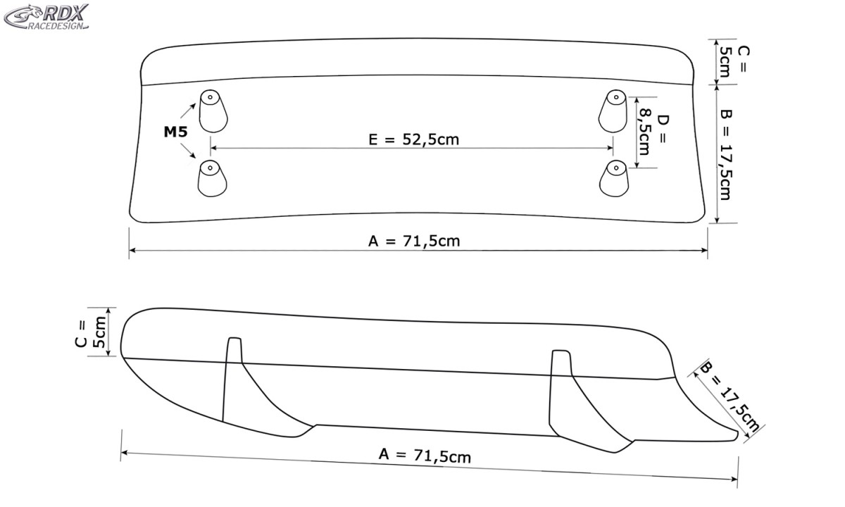 RDX U-Diff XL universal rear diffuser