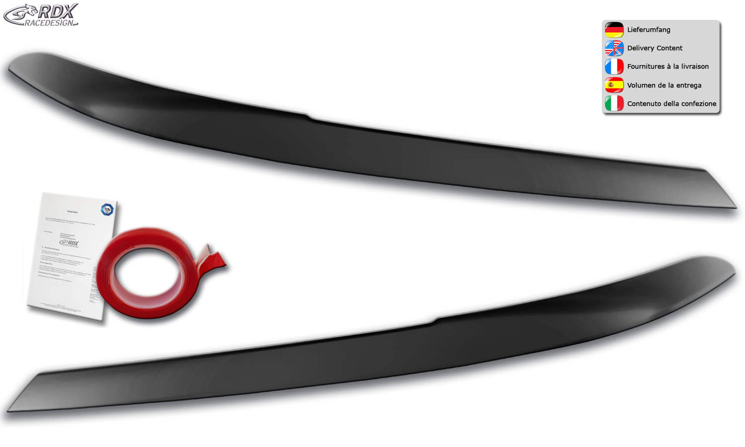 RDX headlight brows – Volkswagen Passat 3G B8 (2014–2019 & 2019–)