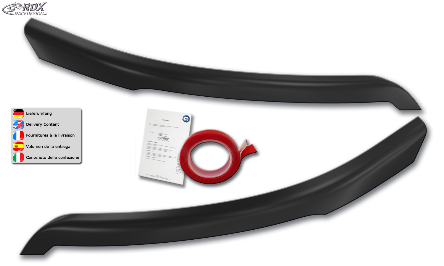 RDX esitulede kulmud – Ford Transit (2014–) Xenon- ja mustad halogeenesituled
