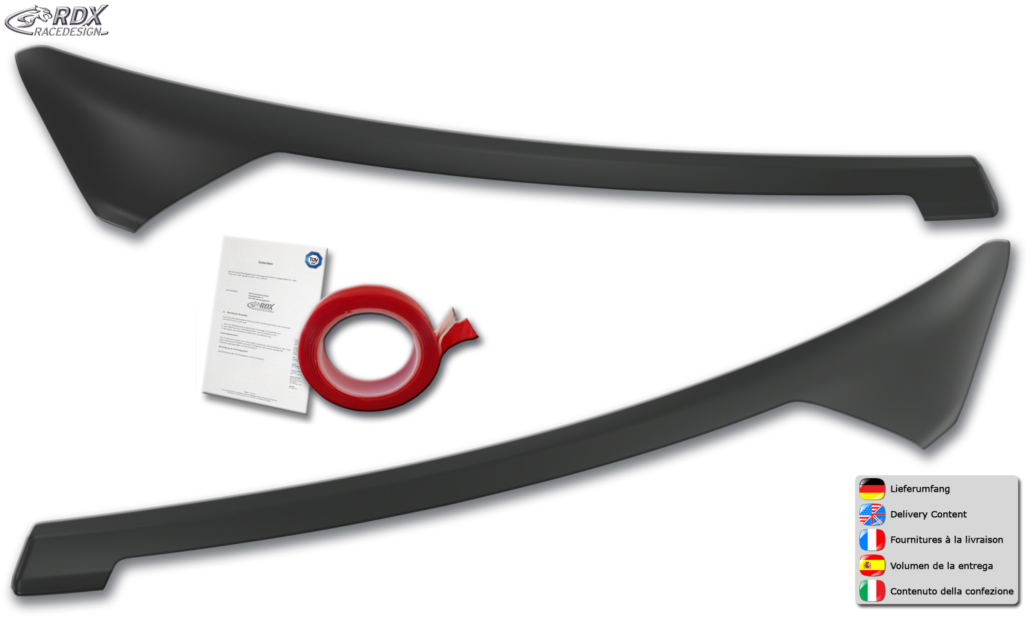 RDX headlight brows – Ford Transit Courier & Tourneo Courier (N1P/N3P | 2024–)