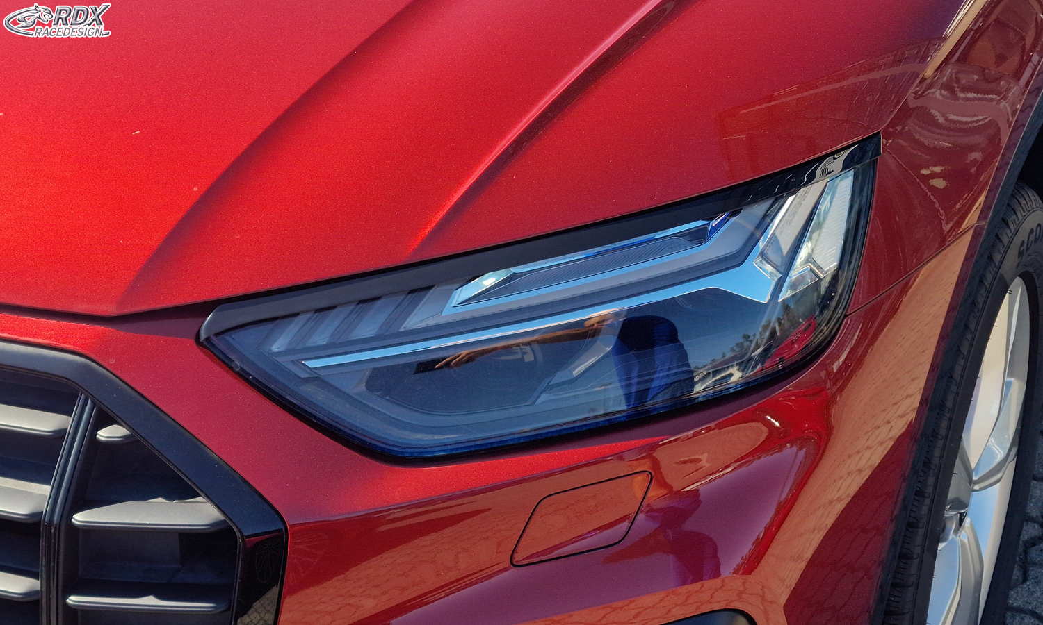 RDX headlight brows – Audi Q5 & Q5 Sportback (FY, 2021–) (black high-gloss)