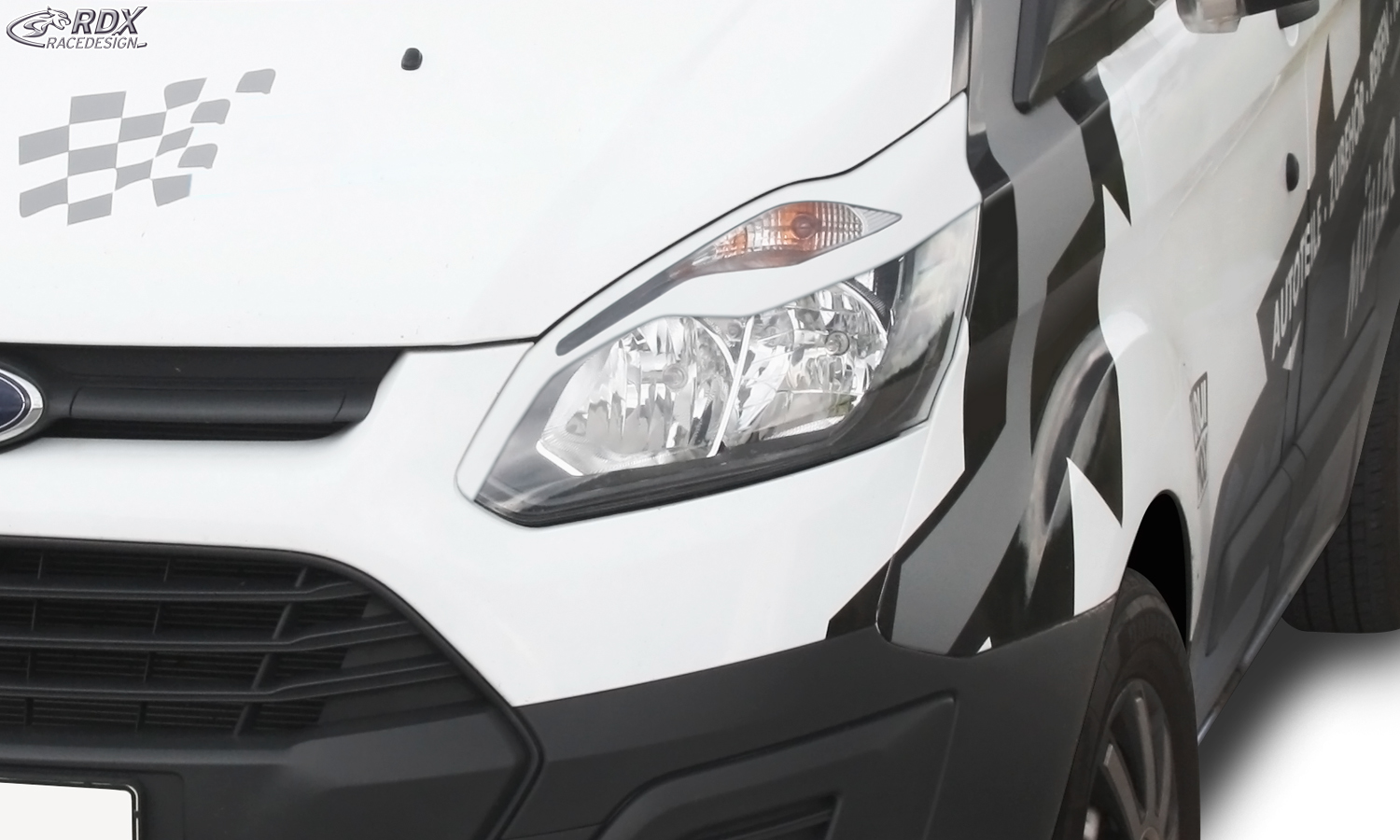 Реснички на фары RDX – Ford Transit Custom и Tourneo Custom (2012–2018)