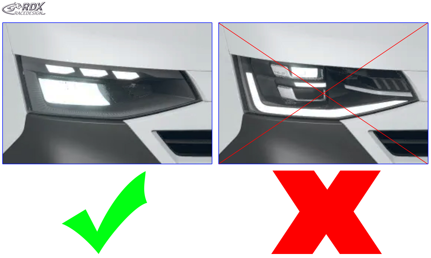 RDX headlight brows – Volkswagen Transporter/Shuttle/Caravelle (2025–)
