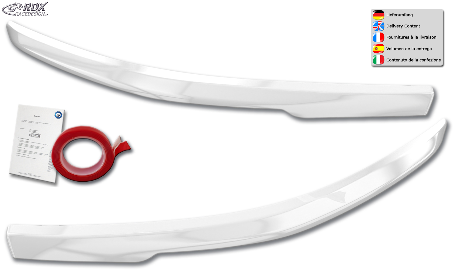 RDX headlight brows – Iveco Daily (2014–) (white high-gloss)