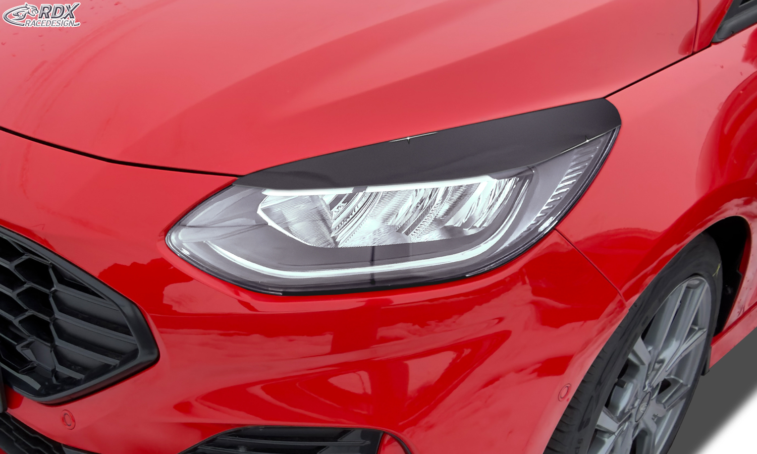 Реснички на фары RDX – Ford Fiesta (MK8/2022–2024) (глянцево-чёрный)