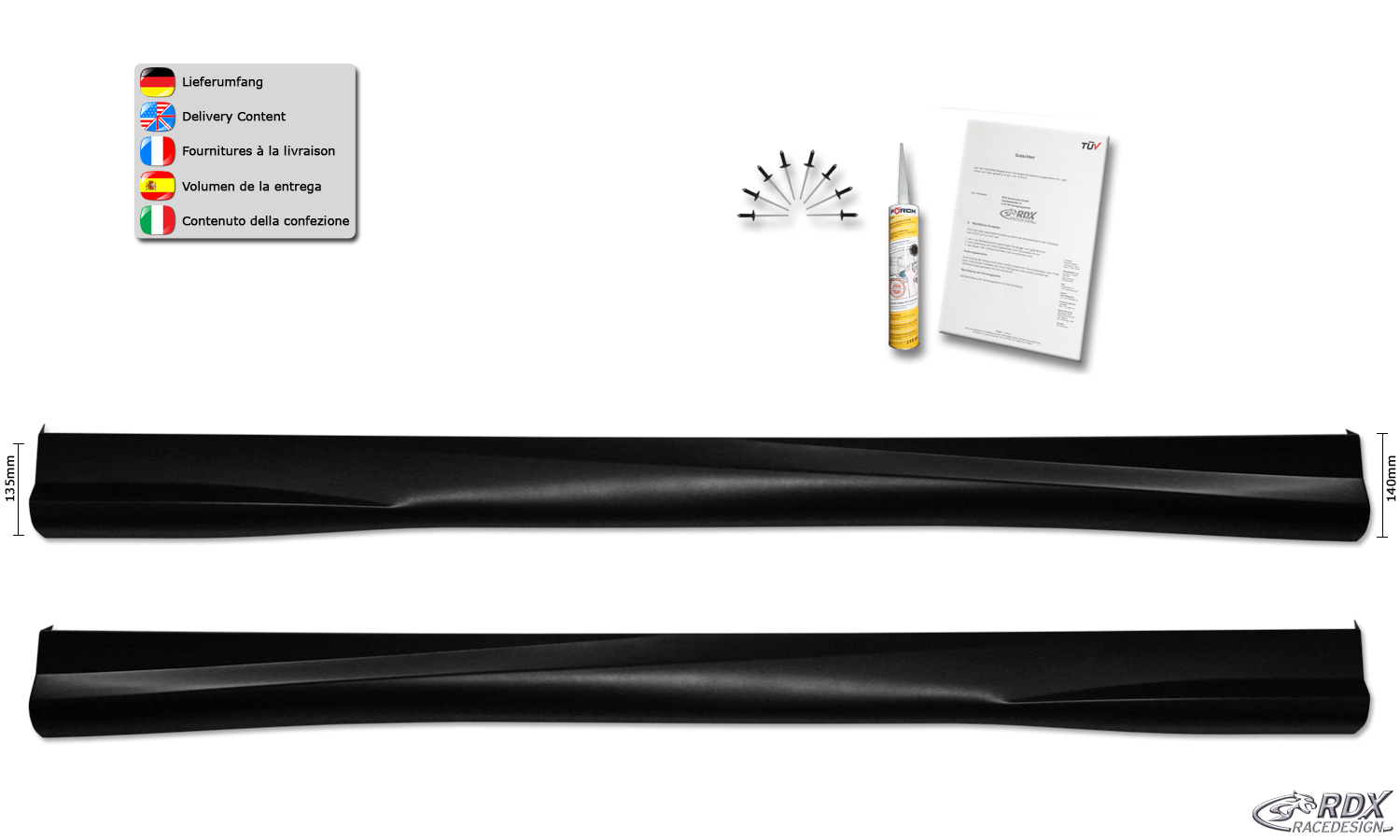 RDX Turbo-R küljeliistud – Dodge Caliber