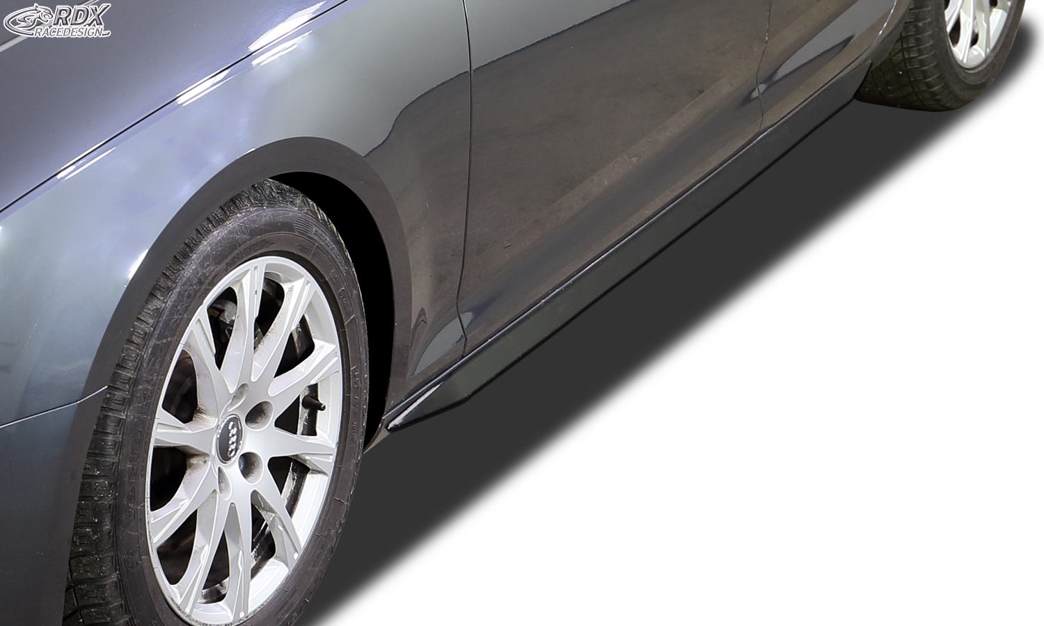 Накладки на пороги RDX Slim – Audi A4 8W B9 (–2019 и рестайлинг 2019–)