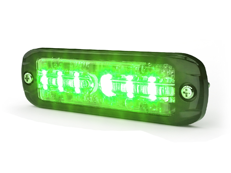 LED strobe light 6 LED green 12–24V