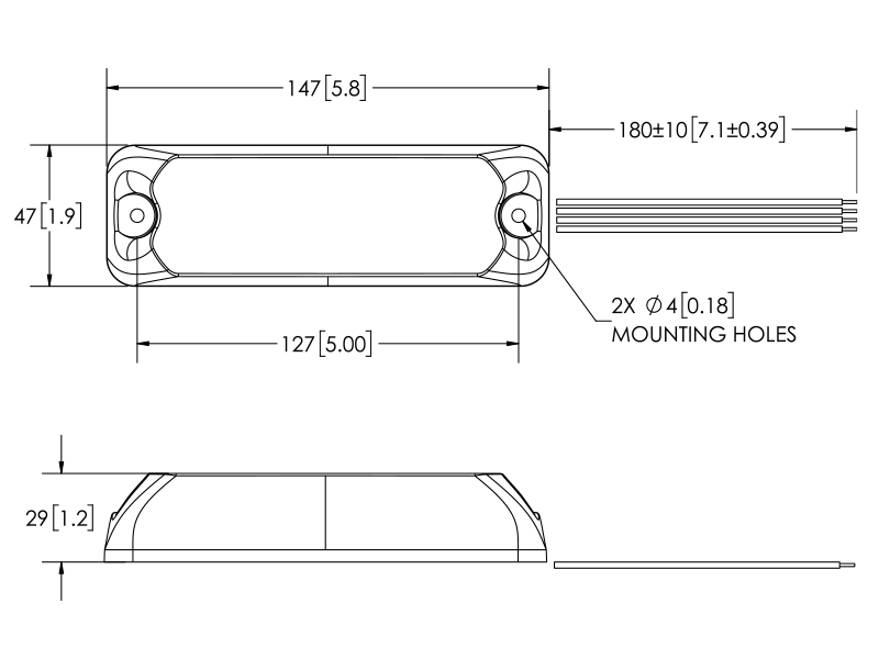 LED стробоскоп 3812A жёлтый 12–24V