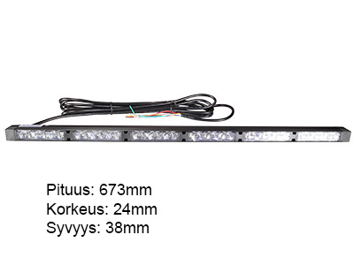 LED light bar 673 mm amber 12–24V