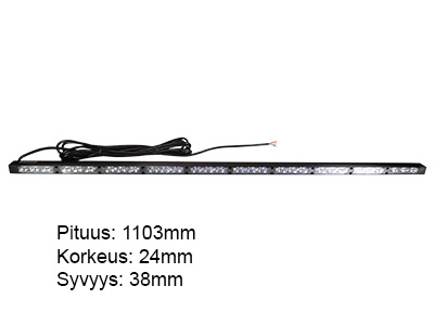 LED light bar 1103 mm amber 12–24V
