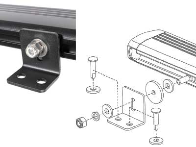 LED light bar HRZ6 855 mm amber 12–24V