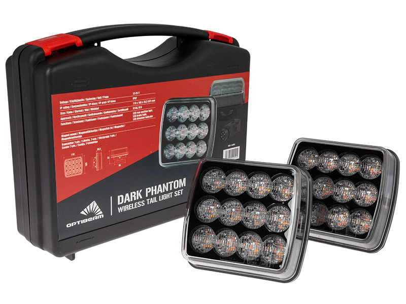 Optibeam Juhtmevabade LED tagatulede komplekt 110×103×36.50 mm