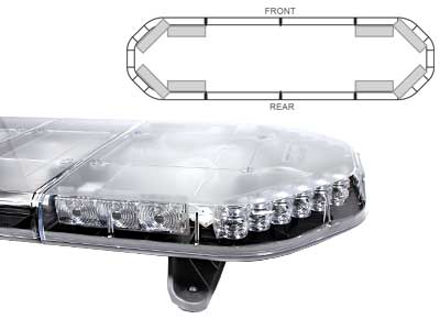 LED light bar 1252 mm amber 12–24V