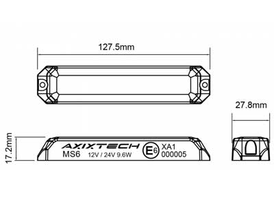 LED strobe light white 12–24V