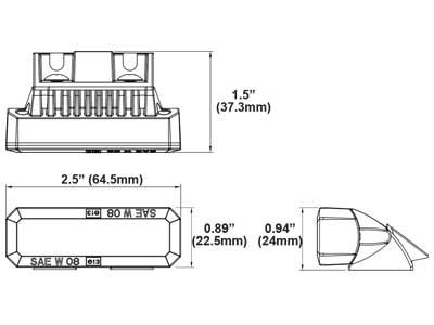 LED strobe light amber 12–24V