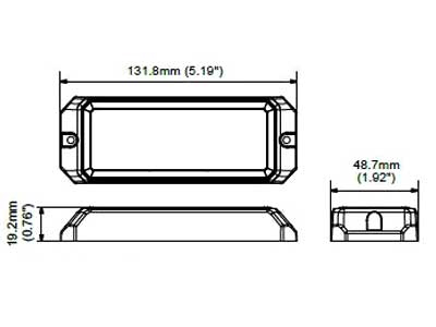 LED strobe light 12 LED amber 12–24V ECE R65