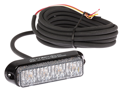 LED strobe light 4 LED amber 12–24V ECE R65