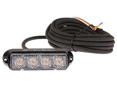 LED strobe light 4 LED amber 12–24V ECE R65