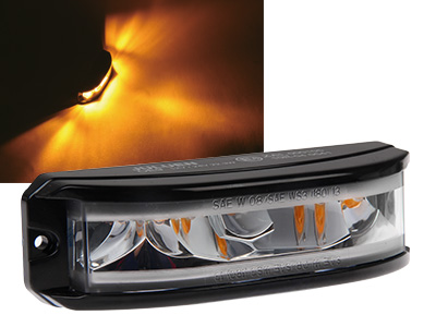 LED strobe light OE9 amber 180° 12–24V ECE R65