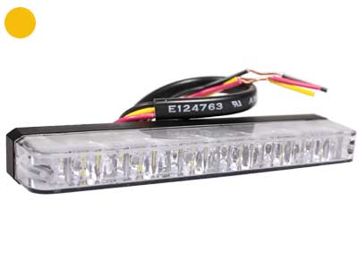 LED strobe light ES6 amber 12–24V ECE R65